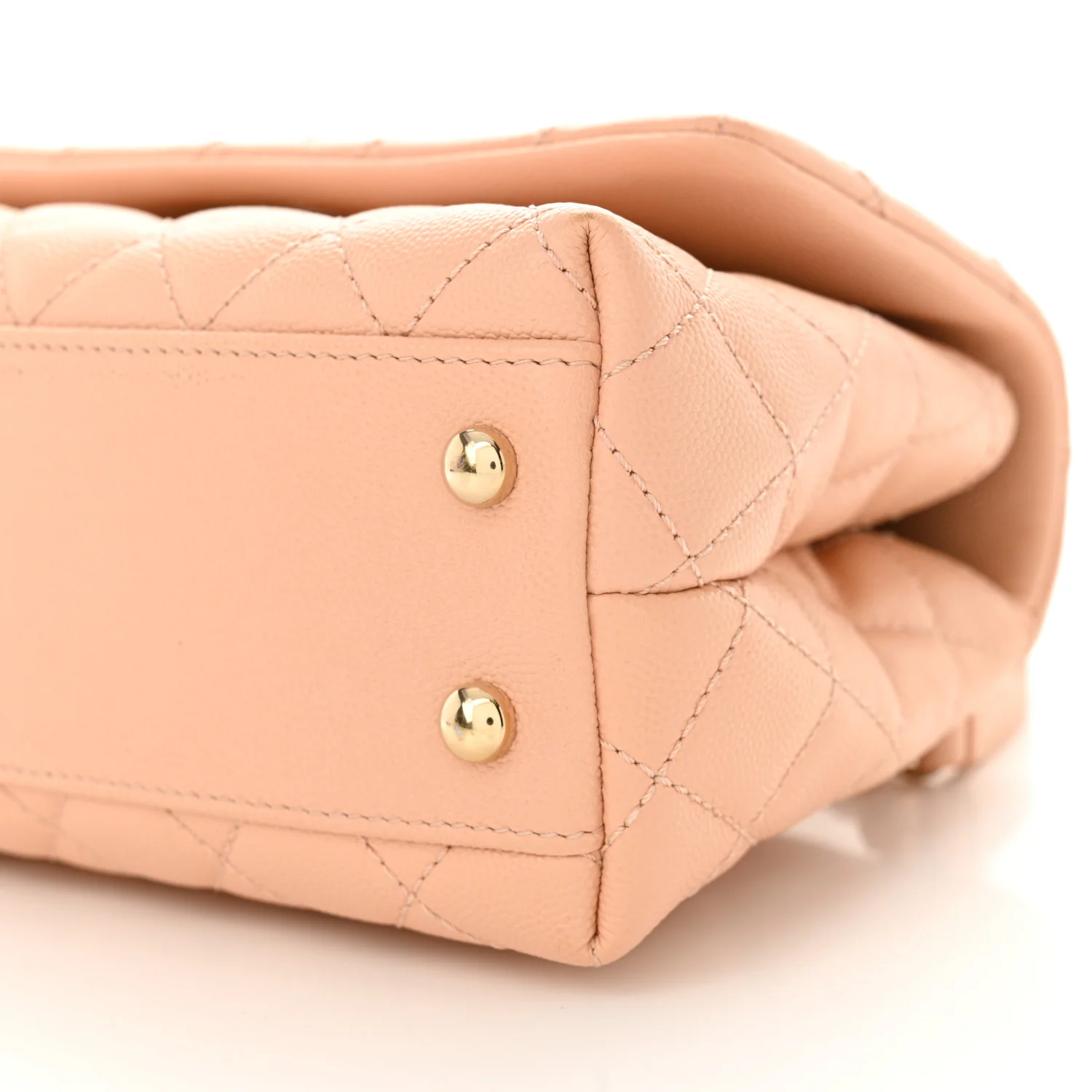 Caviar Quilted Mini Coco Handle Flap Light Pink