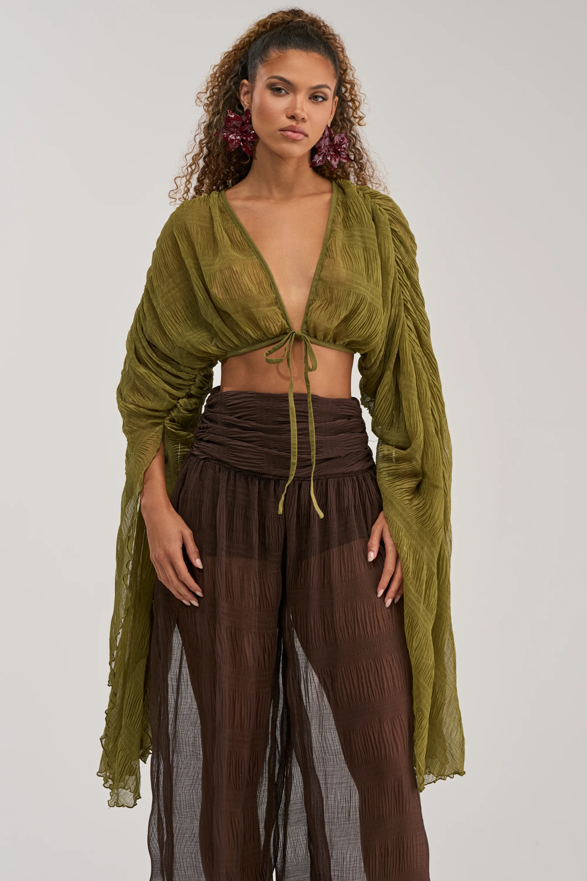 FORBIDDEN FOREST CHIFFON BLOUSE - Akira Store