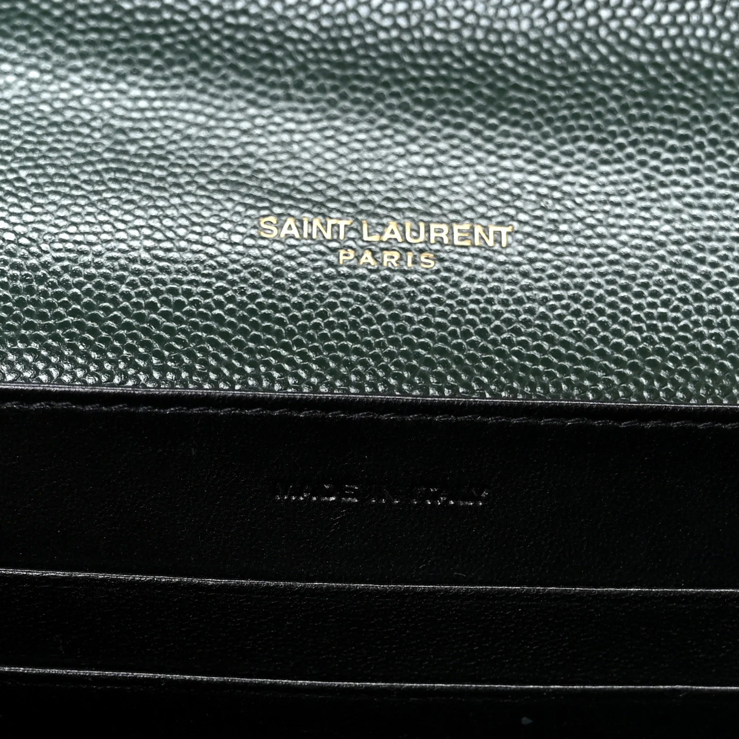 Grain De Poudre Monogram Cassandra Chain Wallet Dark Green