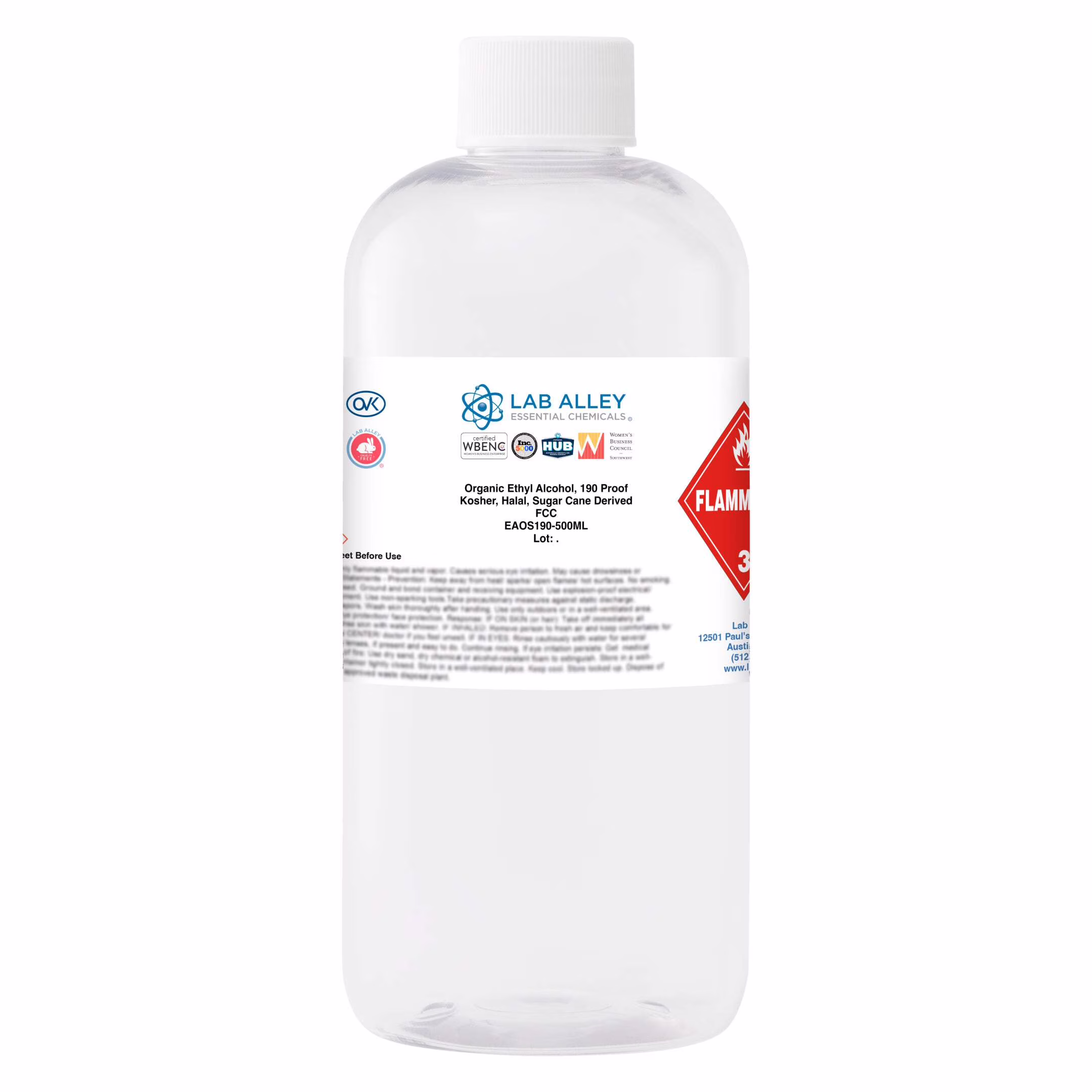 Ethanol 190 Proof (95%) Organic/Vegan Sugar Cane Alcohol, FCC Food Grade 1GAL(1 gal) - Image 2