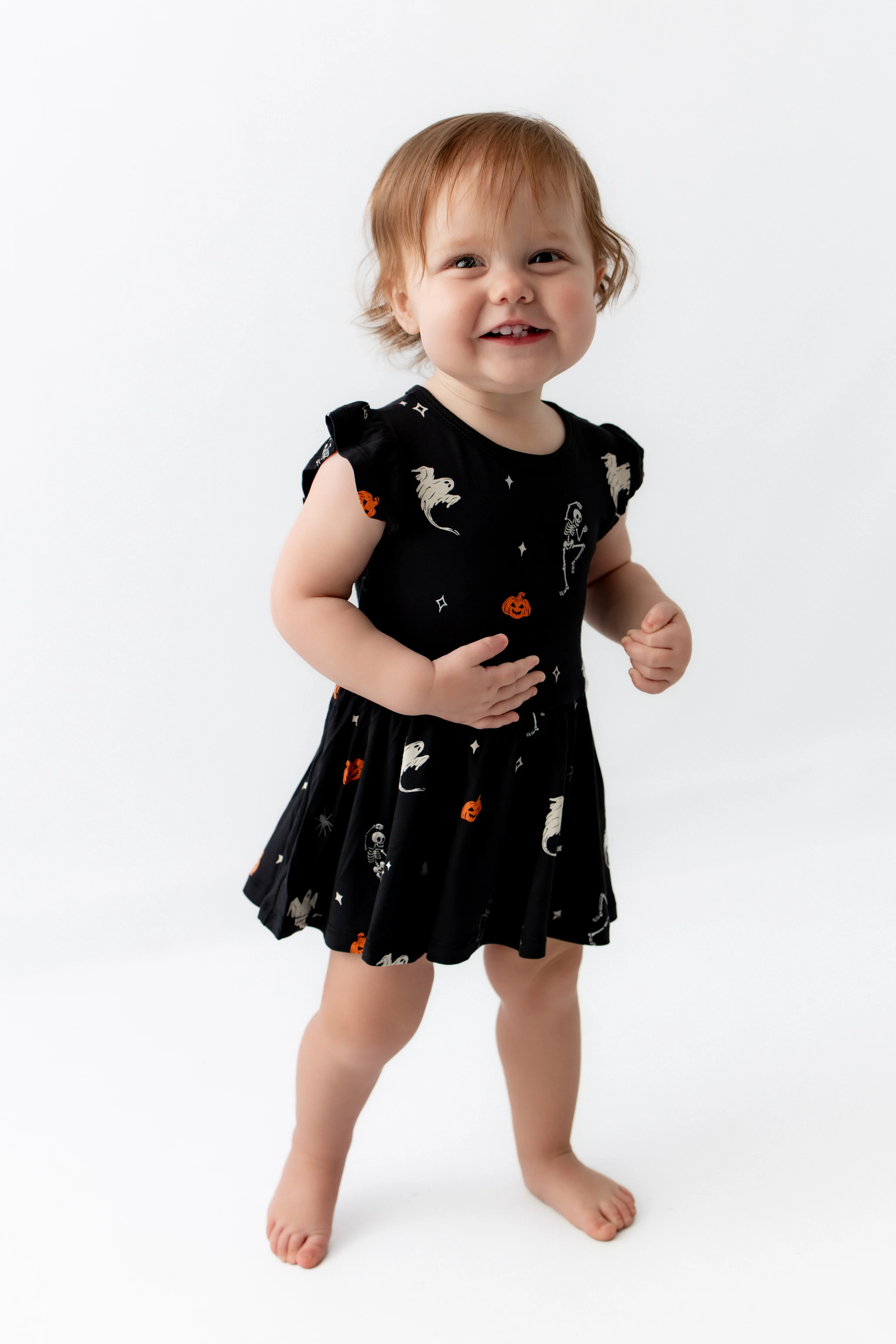 Twirl Bodysuit Dress in Halloween Friends