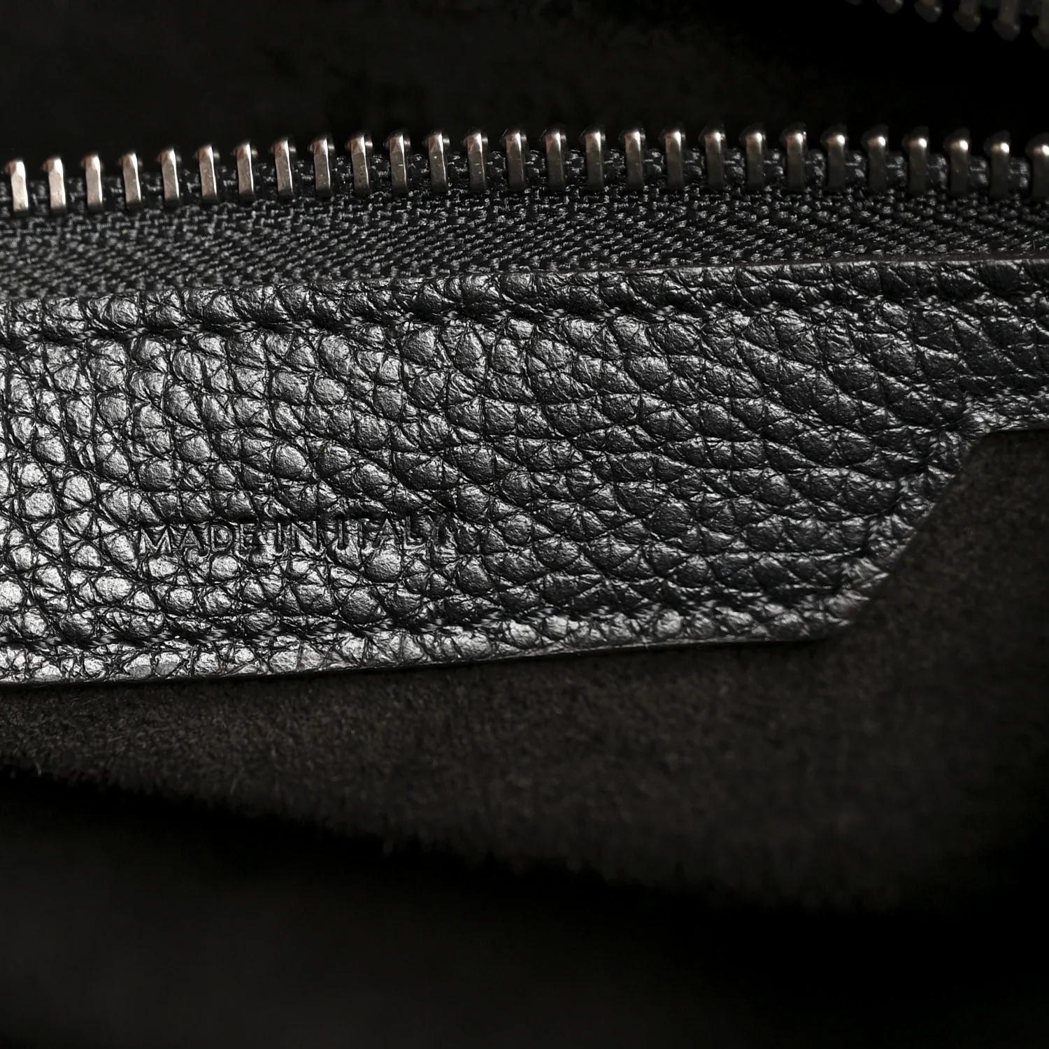 Drummed Calfskin Micro Luggage Black