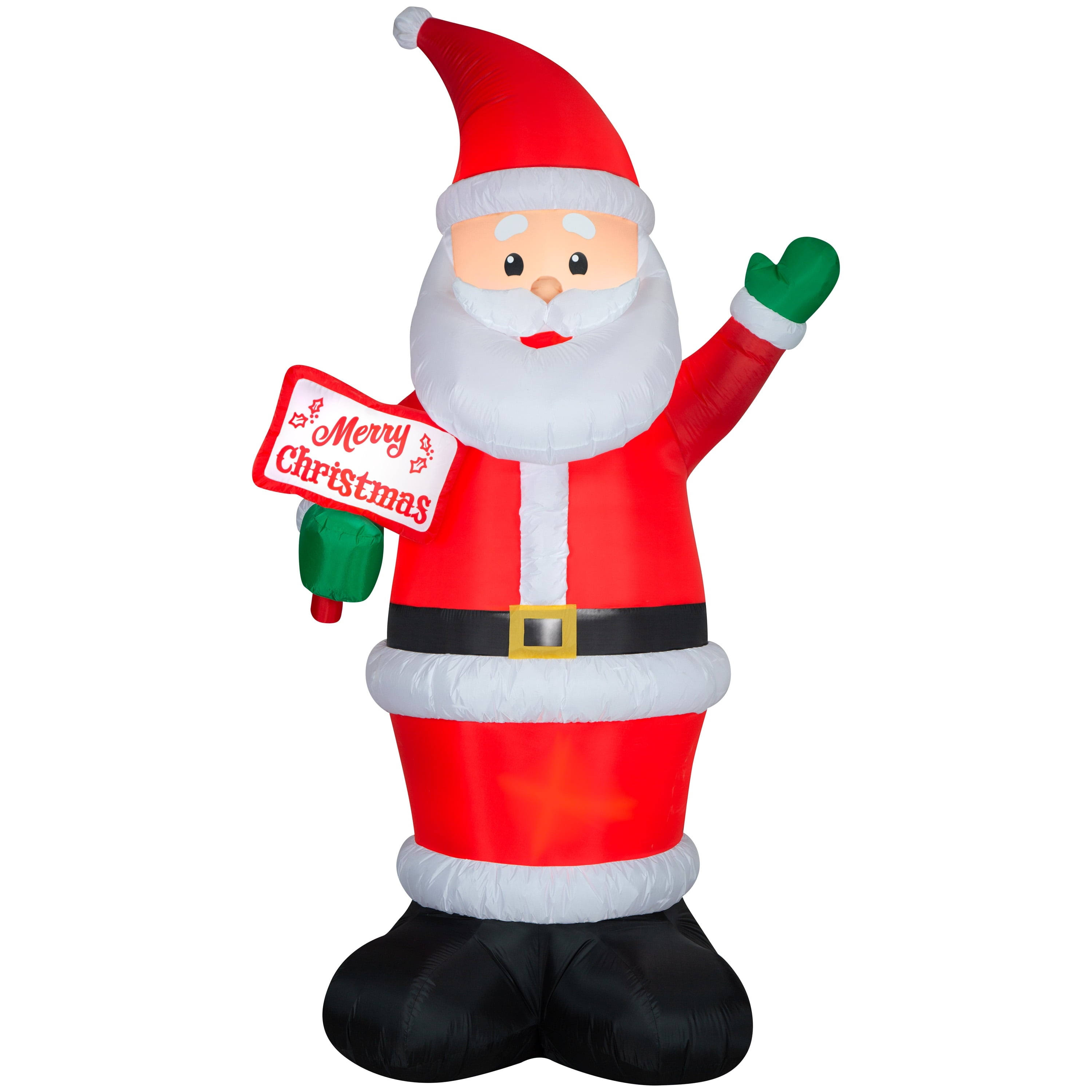 Airblown Inflatables Christmas 10 Foot Santa with Merry Christmas Sign