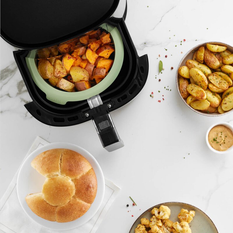 Silikonform til airfryer 15 cm grønn