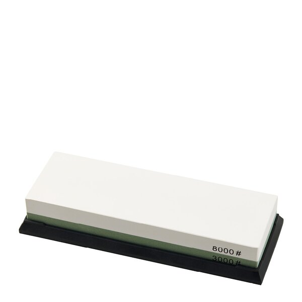 Suri slipestein 3000/8000 med gummibase 18 cm hvit/grønn