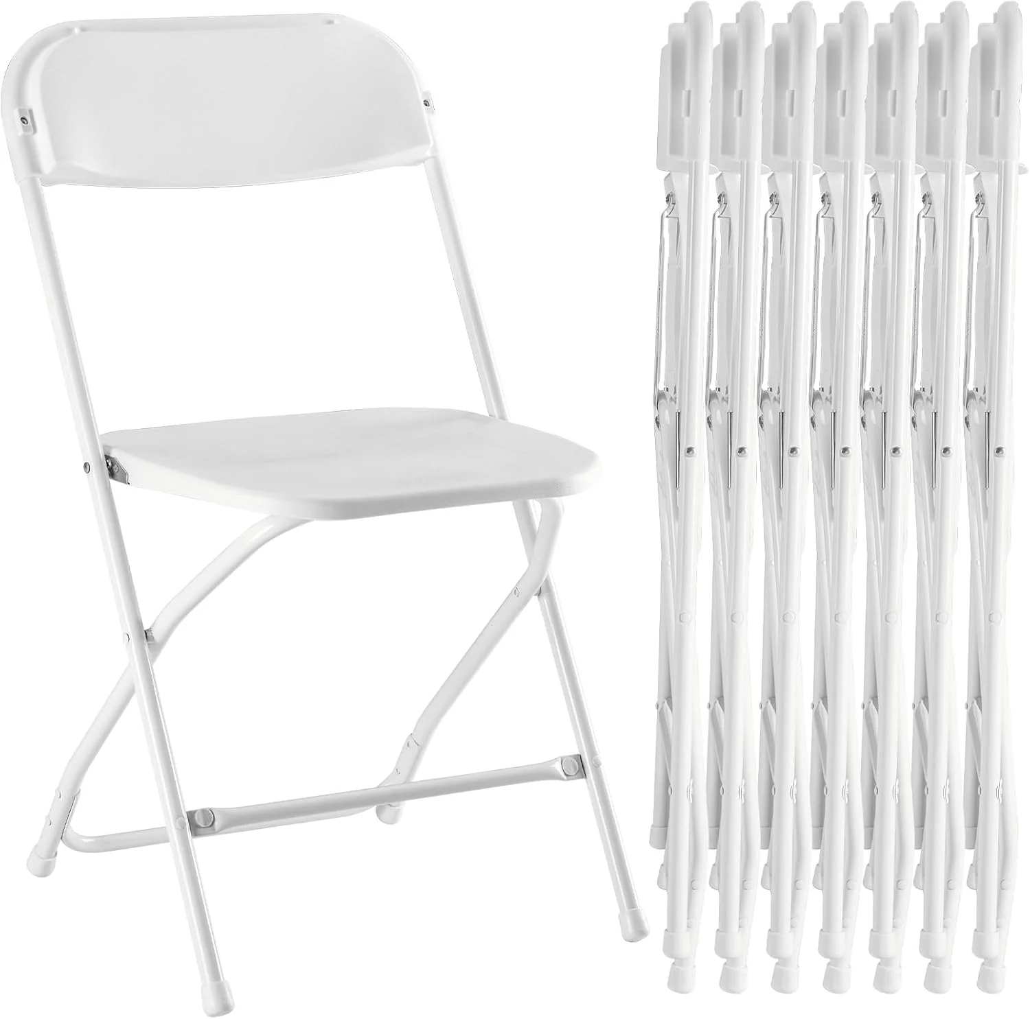 Lot de 12 chaises pliantes Sweetcrispy, chaises pliantes rembourrées en cuir, chaises pliantes robustes en métal