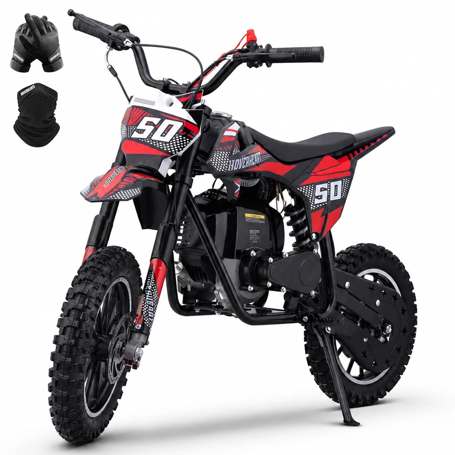 HOVER HEART 40cc 4-Stroke Dirt Bike, Kids Gas Dirt Bike, Mini Bike, Red