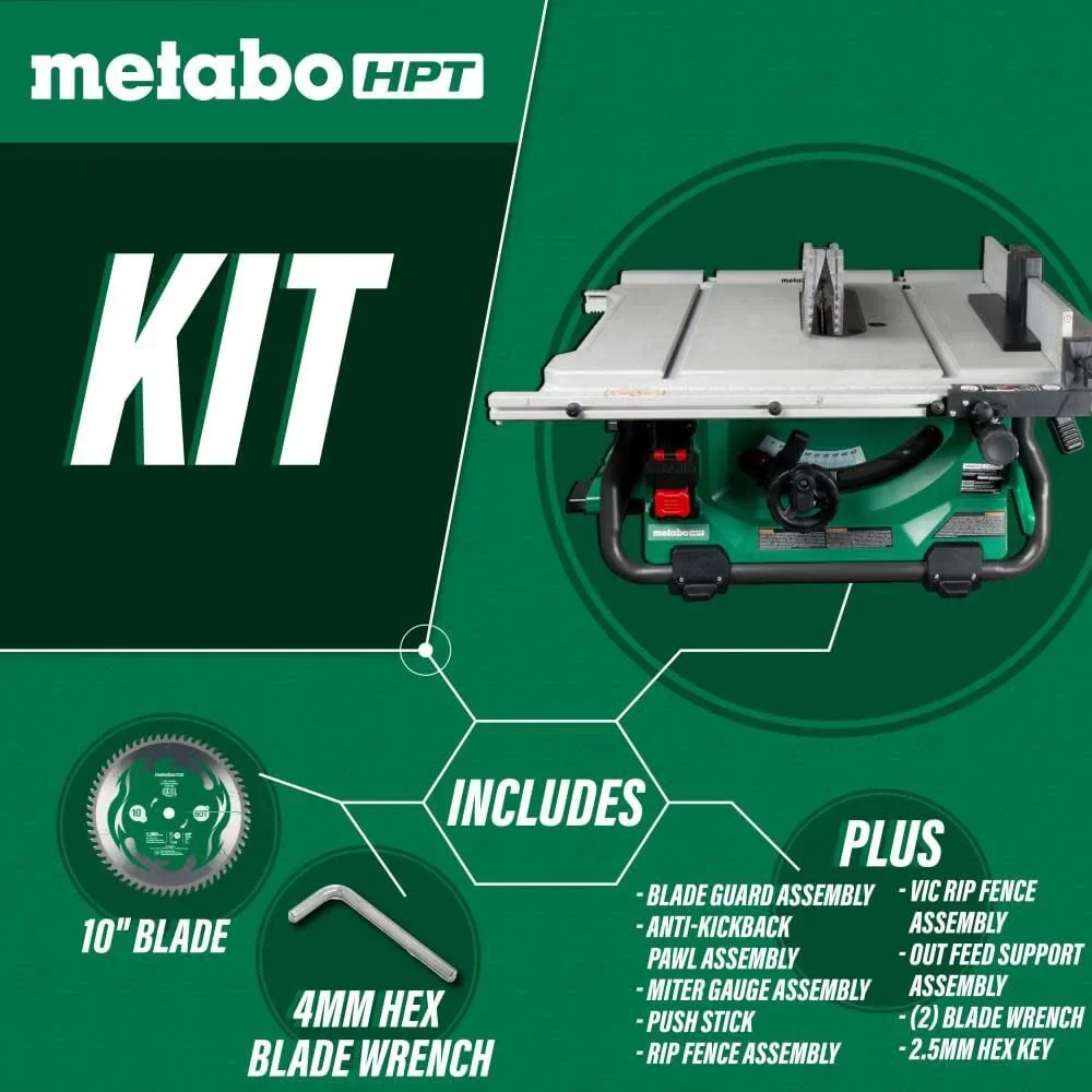 Metabo Hpt 36V Multivolt Table Saw 10 Brushless (Tool Body Only)