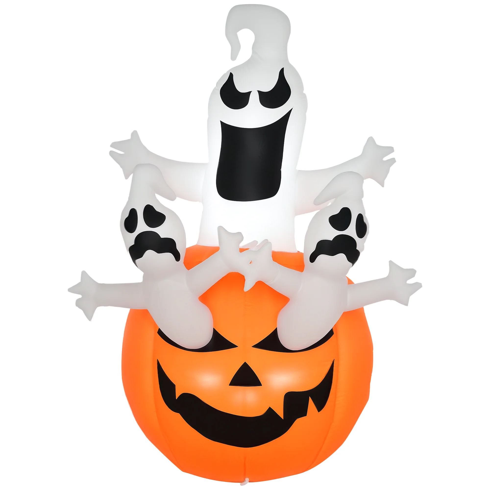 AECOJOY Halloween Inflatables Outdoor Decorations Jack-O-Lantern Pumpkin and Ghosts