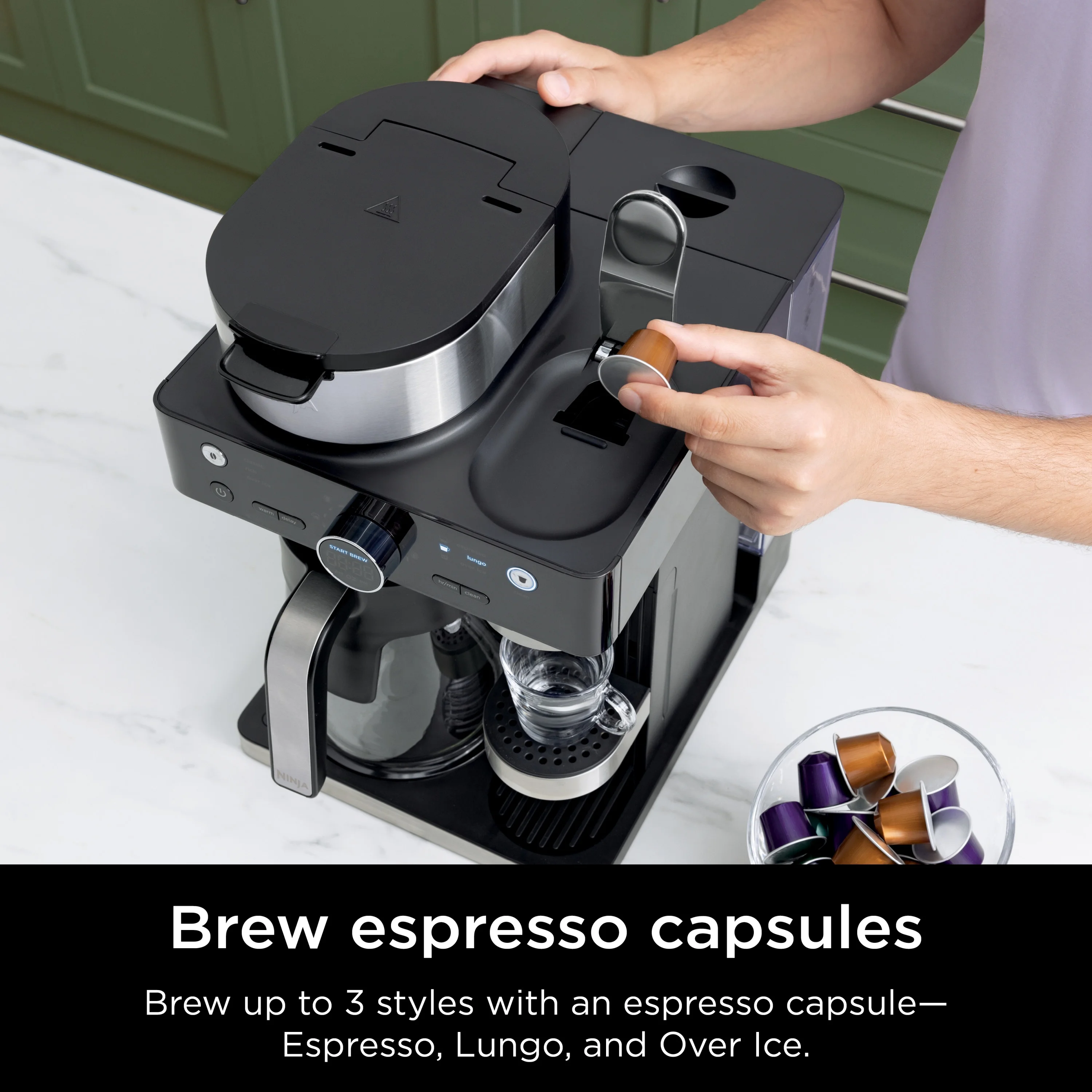 CFN601 Espresso Coffee Barista System, Single-Serve Coffee Nespresso Capsule Compatible(Black) - Image 10