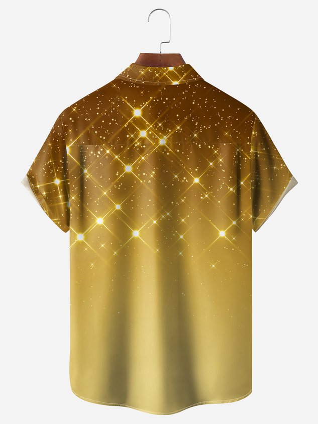 Chemise à manches courtes avec poche poitrine et dinosaure de Noël