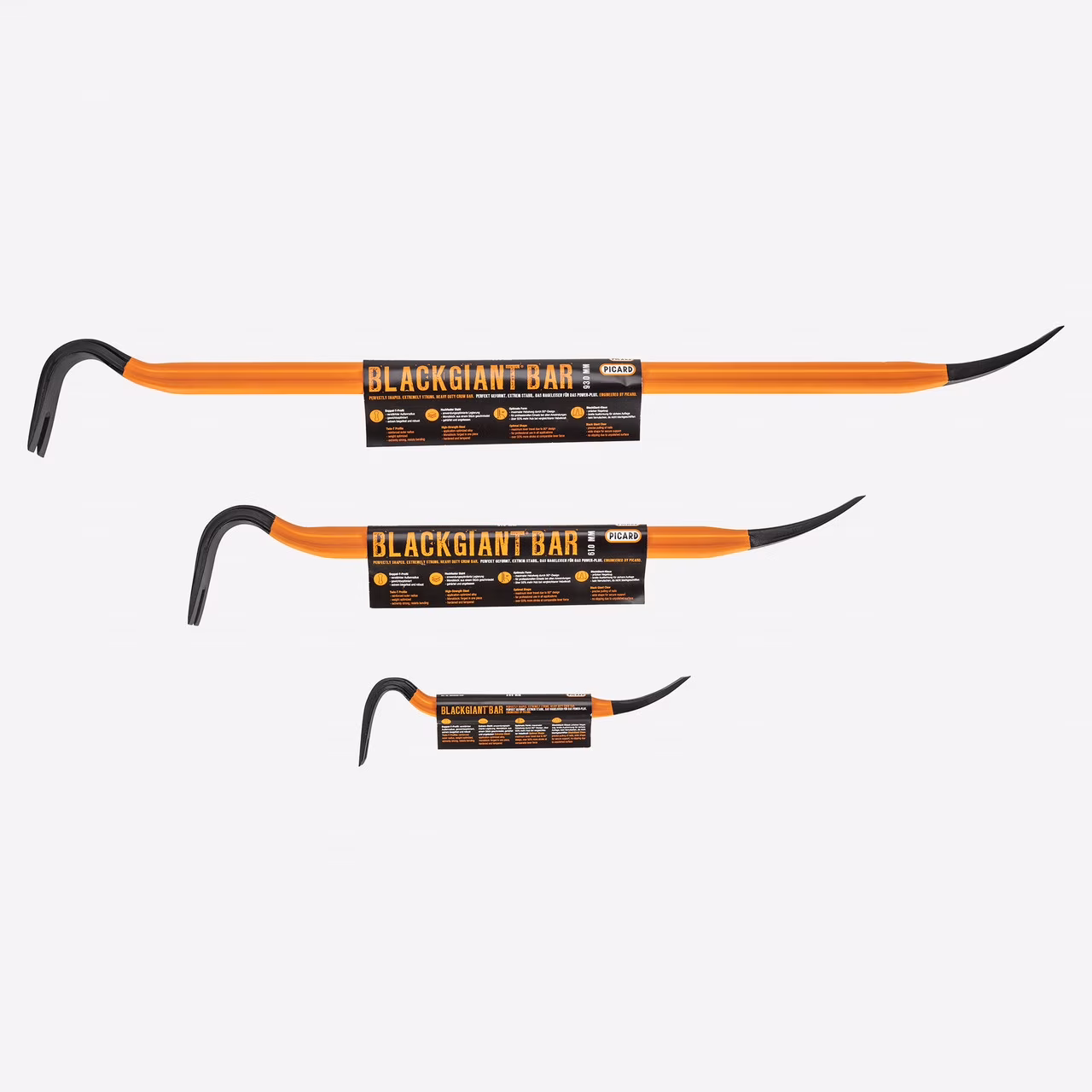 Picard 46Z BlackGiant Wrecking Bar Set - 12/24/36, 3 Pieces