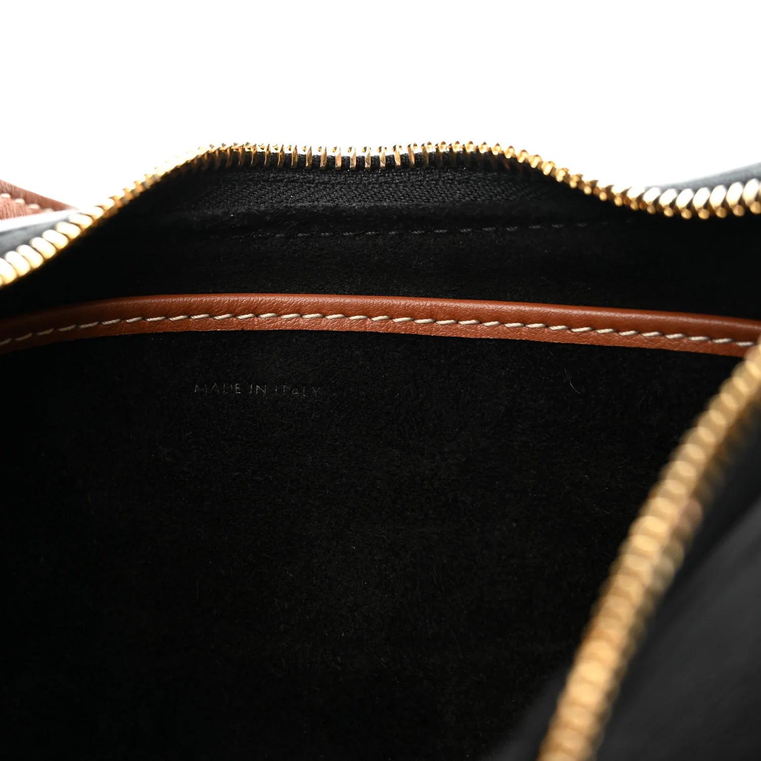 Smooth Calfskin Medium Strap Ava Shoulder Bag Black Tan