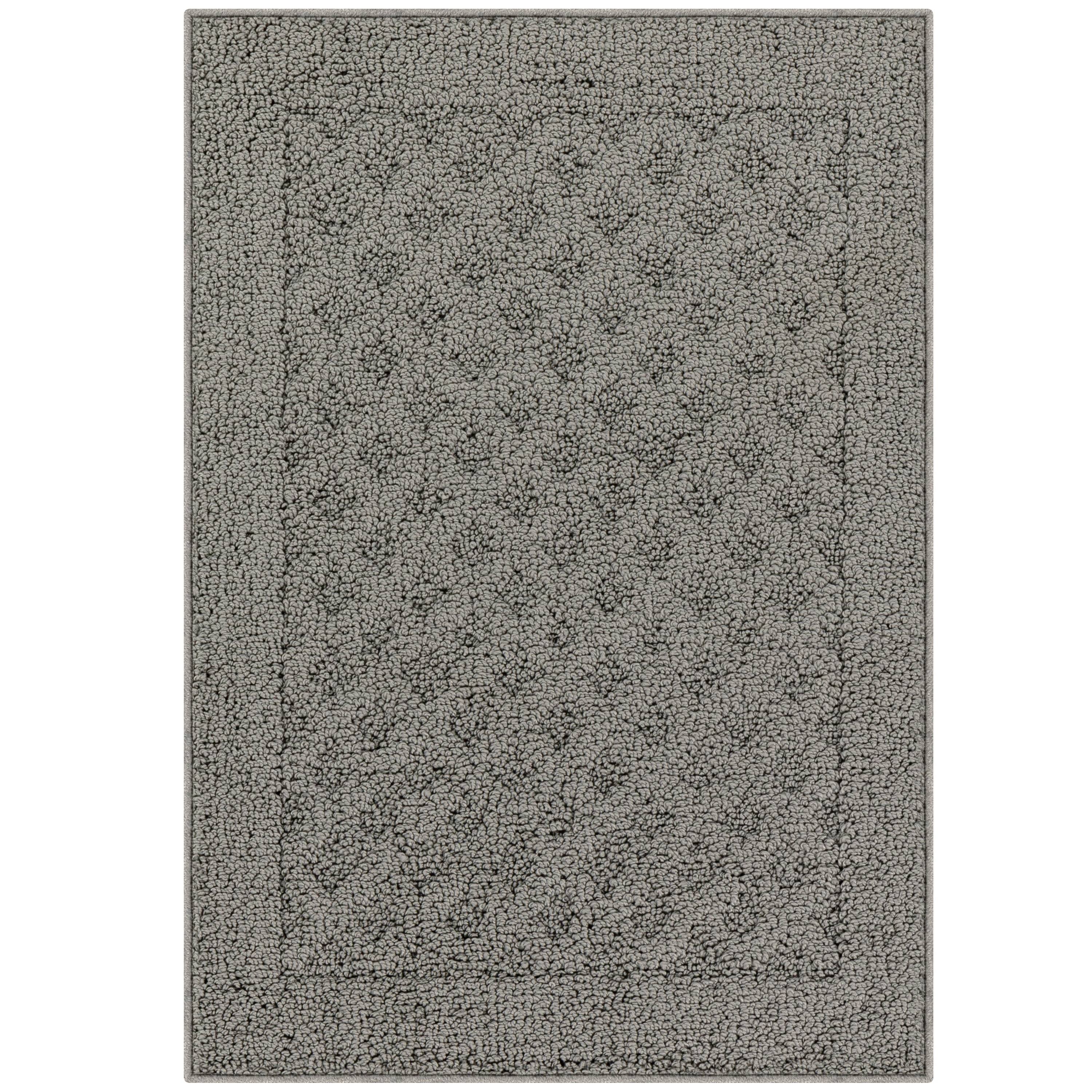 Mainstays Dylan Solid Diamond Traditional Pewter Gray Indoor Accent Rug, 1'8 inchx2'6 inch, Size: 1'8 inch x 2'6 inch