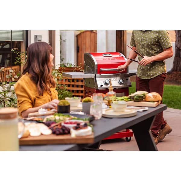 Deluxe 2-Burner Propane Gas Grill in Red - Image 8
