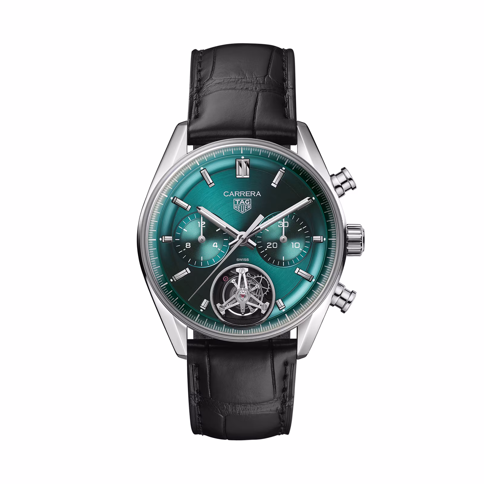 【Super Clone】TAG Heuer Carrera Chronograph Tourbillon 42mm Mens Watch Green CBS5011.FC6566