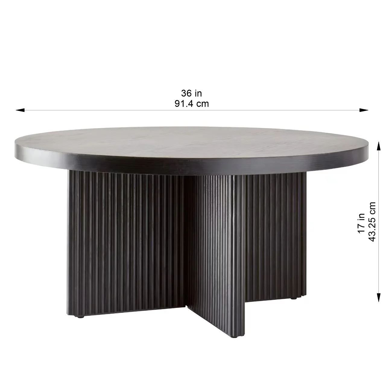 Better Homes & Gardens Lillian Fluted Coffee Table, Natural Pine Finish