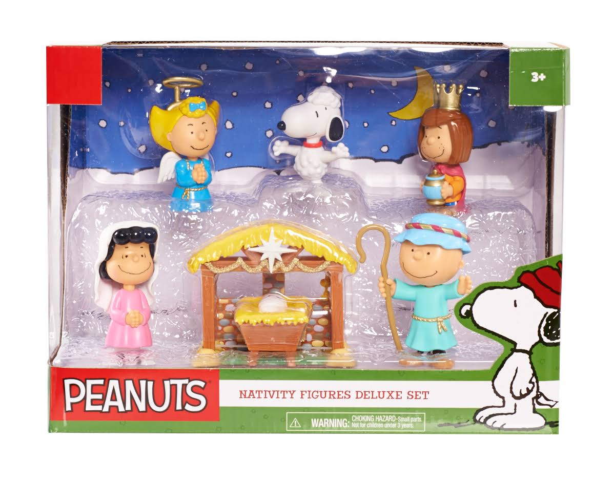 Peanuts Christmas Nativity Figure Set, Decorations and Toys