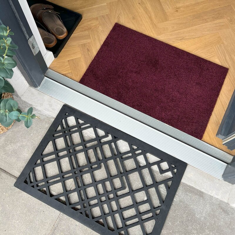 Unicolor gulvmatte 40x60 cm bordeaux