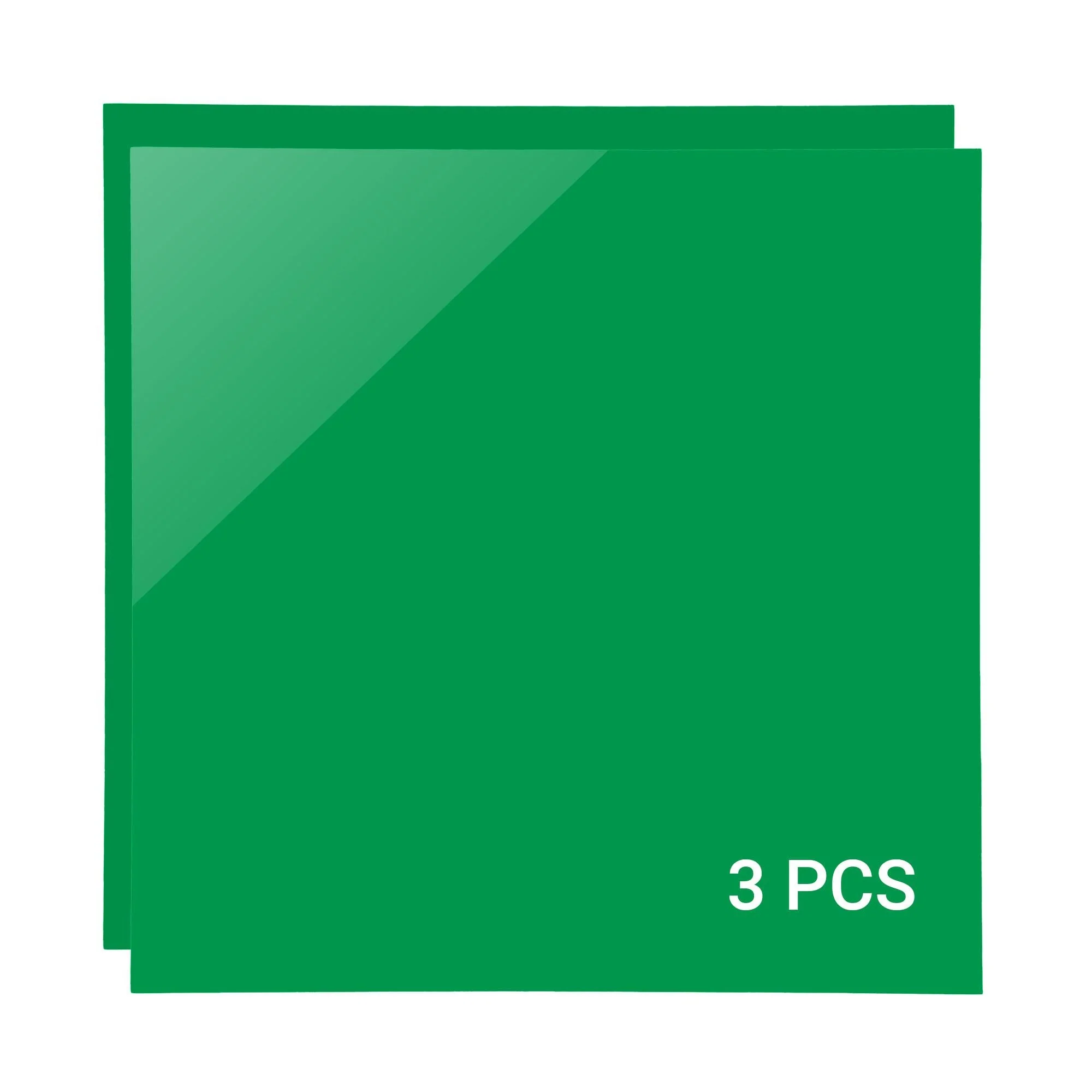 Feuille acrylique verte de 3 mm (3 pièces)