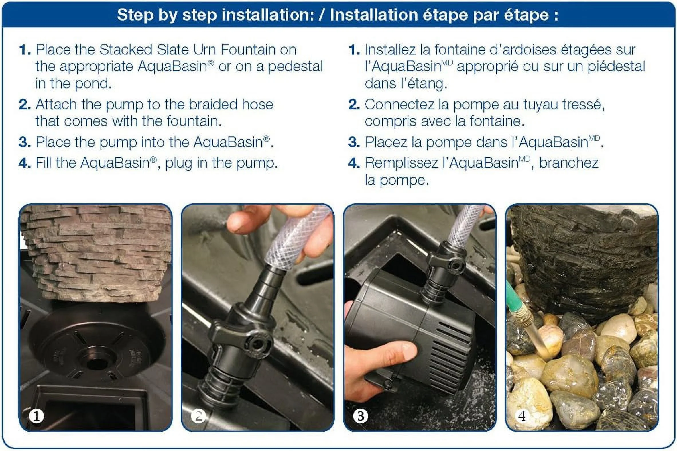 Aquascape Medium Stacked Slate Urn Landscape Fountain Kit Image 4