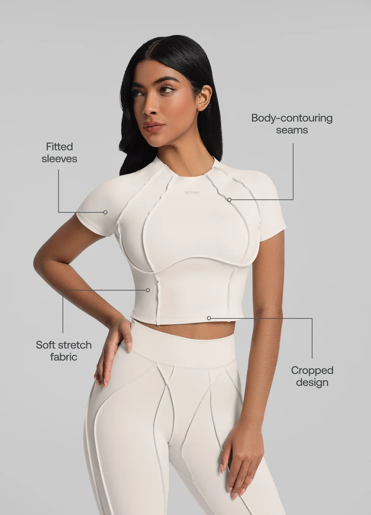 Contour Stitch Crop Top