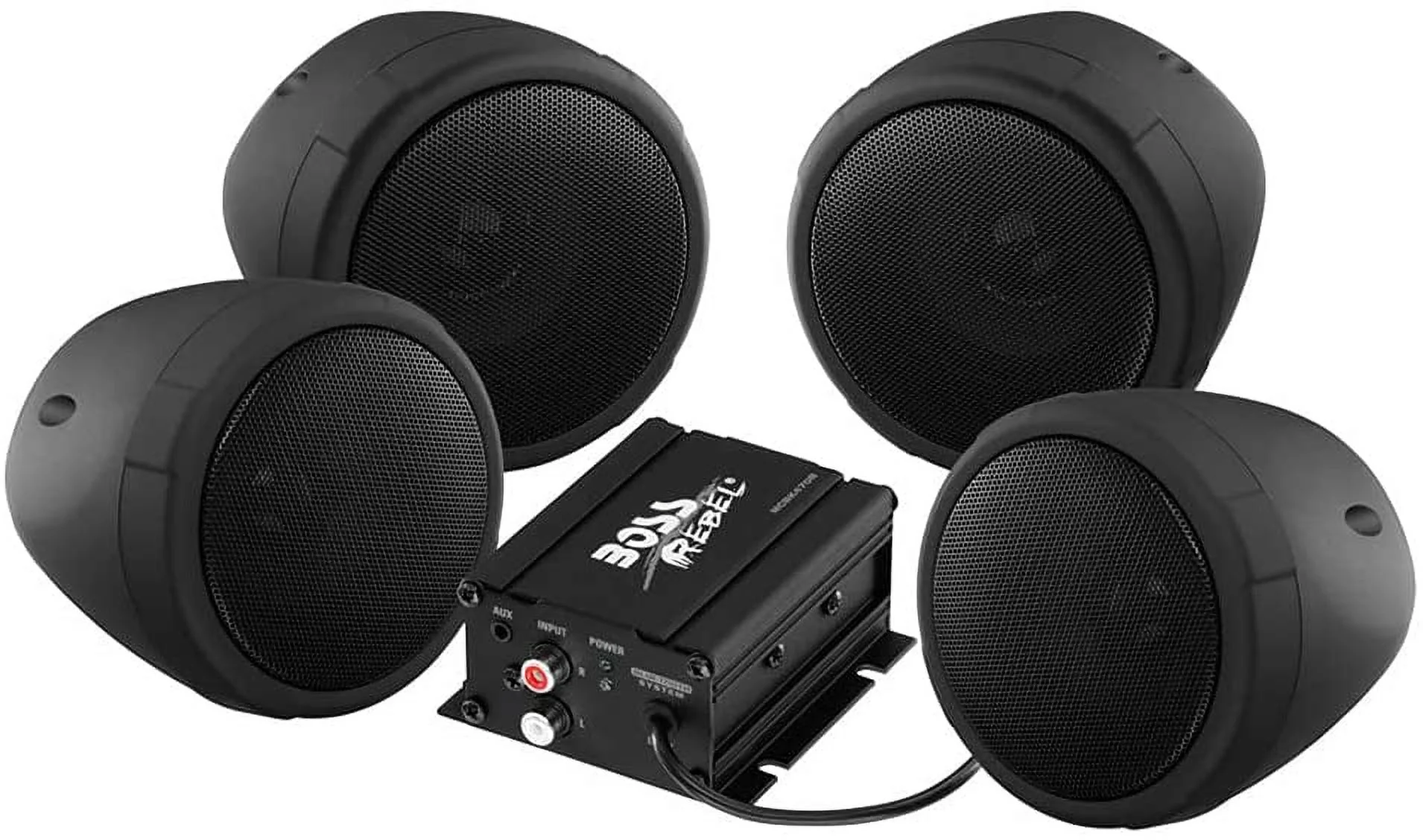 Boss Audio Systems MCBK470B Motorcycle Speaker Amplifier, Bluetooth, 3�?speakers