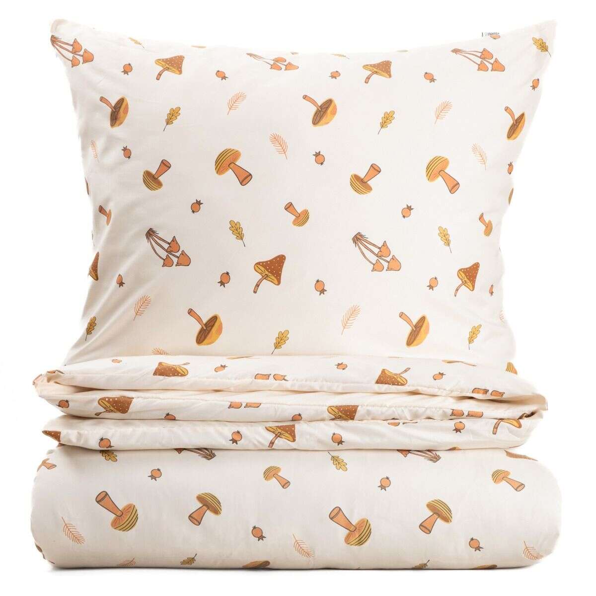 Pościel SHROOM z mikrofibry w grzyby 160x200cm + 2 x 70x80cm