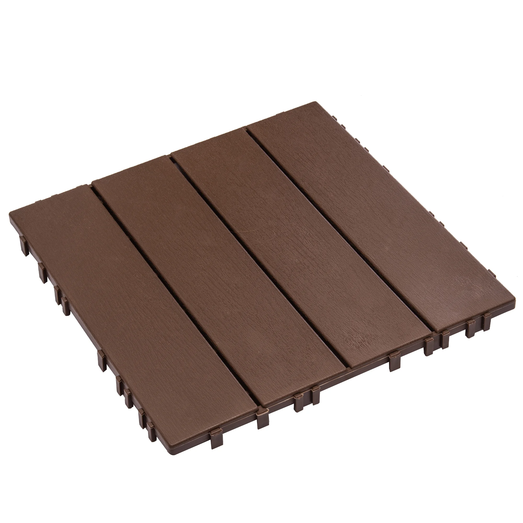 76-Pack Plastic Interlocking Deck Tiles 68.80 Sq.Ft Outdoor Plastic Flooring Super Durable Waterproof All-Weather Indoor/Outdoor(Gray) - Image 10