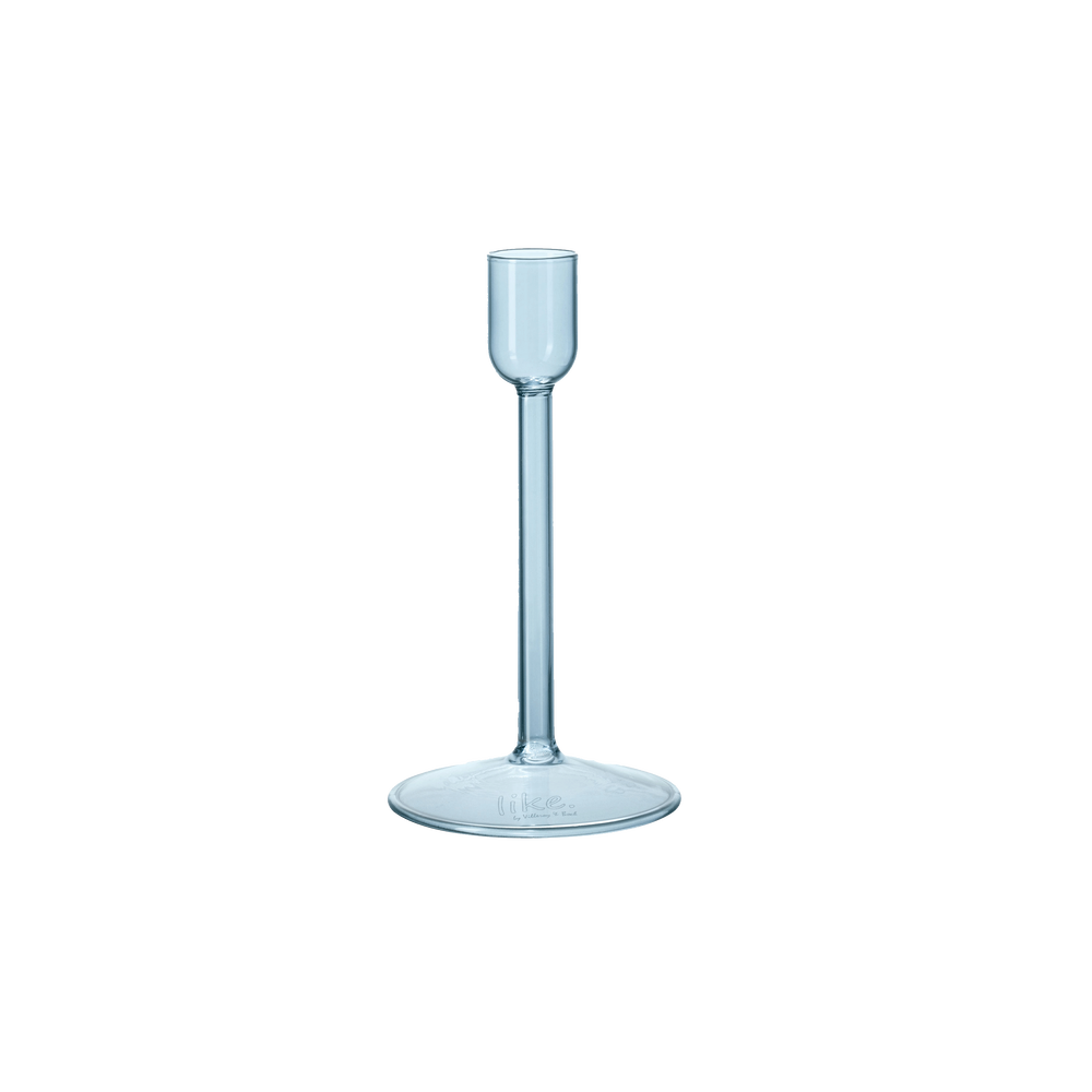 Like Home Candlestick holder - Blue, 3.2'' x 3.2'' x 6''
