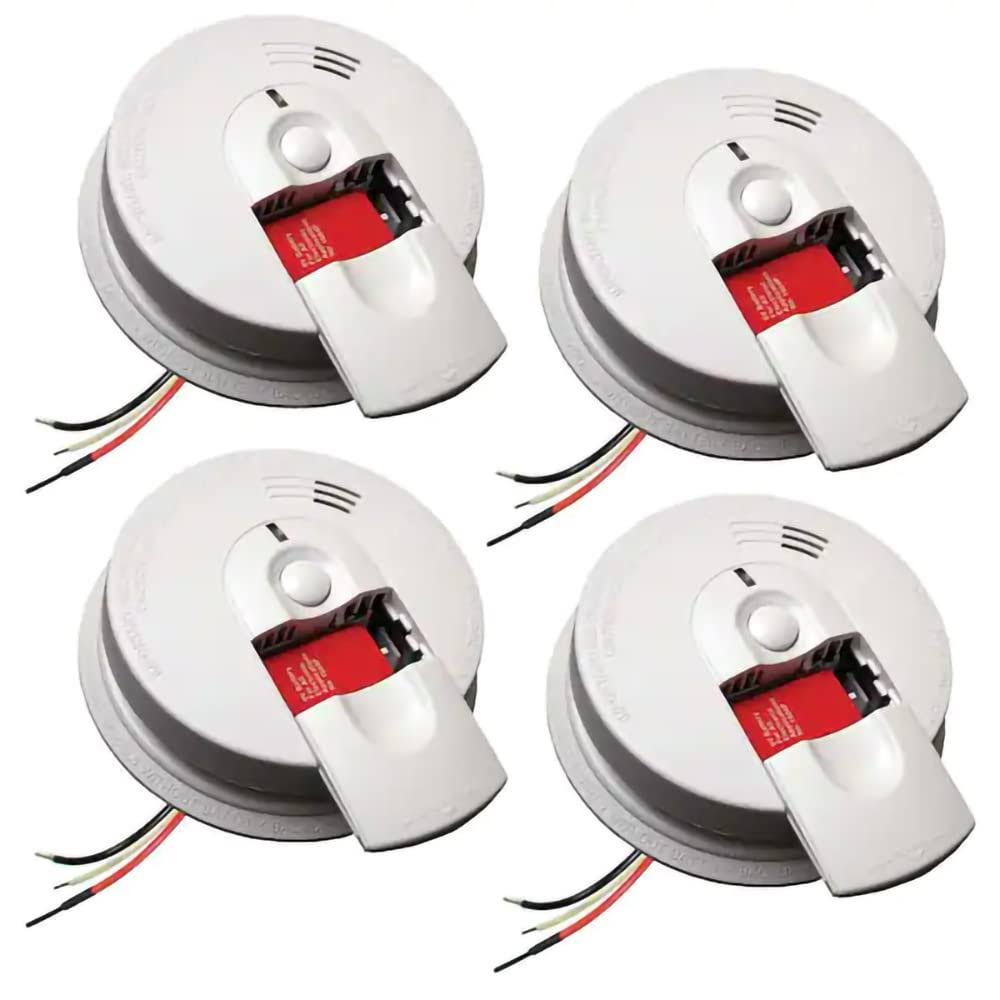 Kidde i4618AC Hardwire Smoke Alarm, 4 Pack