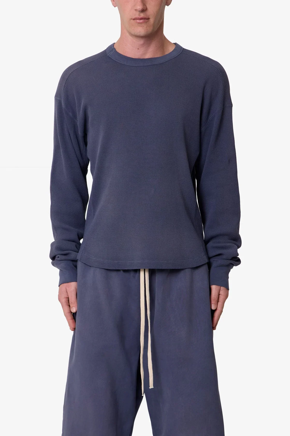 Washed Thermal L/S Tee - Washed Navy
