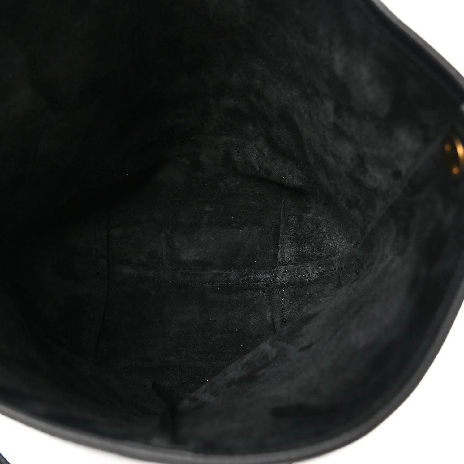 Grained Calfskin Medium N/S Hook Tote Black