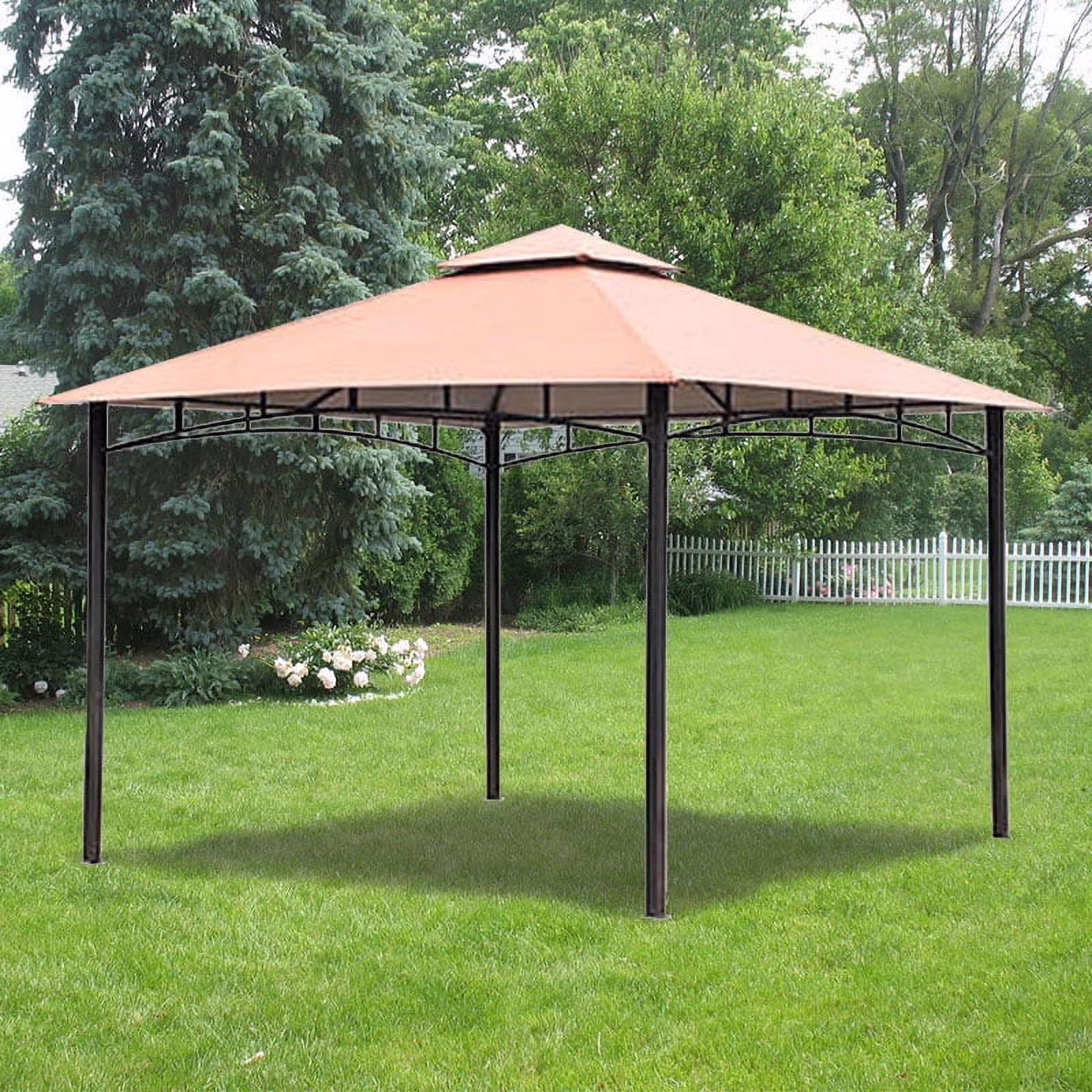 Garden Winds Replacement Canopy Top for Backyard Creations Metal Gazebo - RipLock 350 - Replacement Canopy Top Cover Only - Metal Frame Not Included