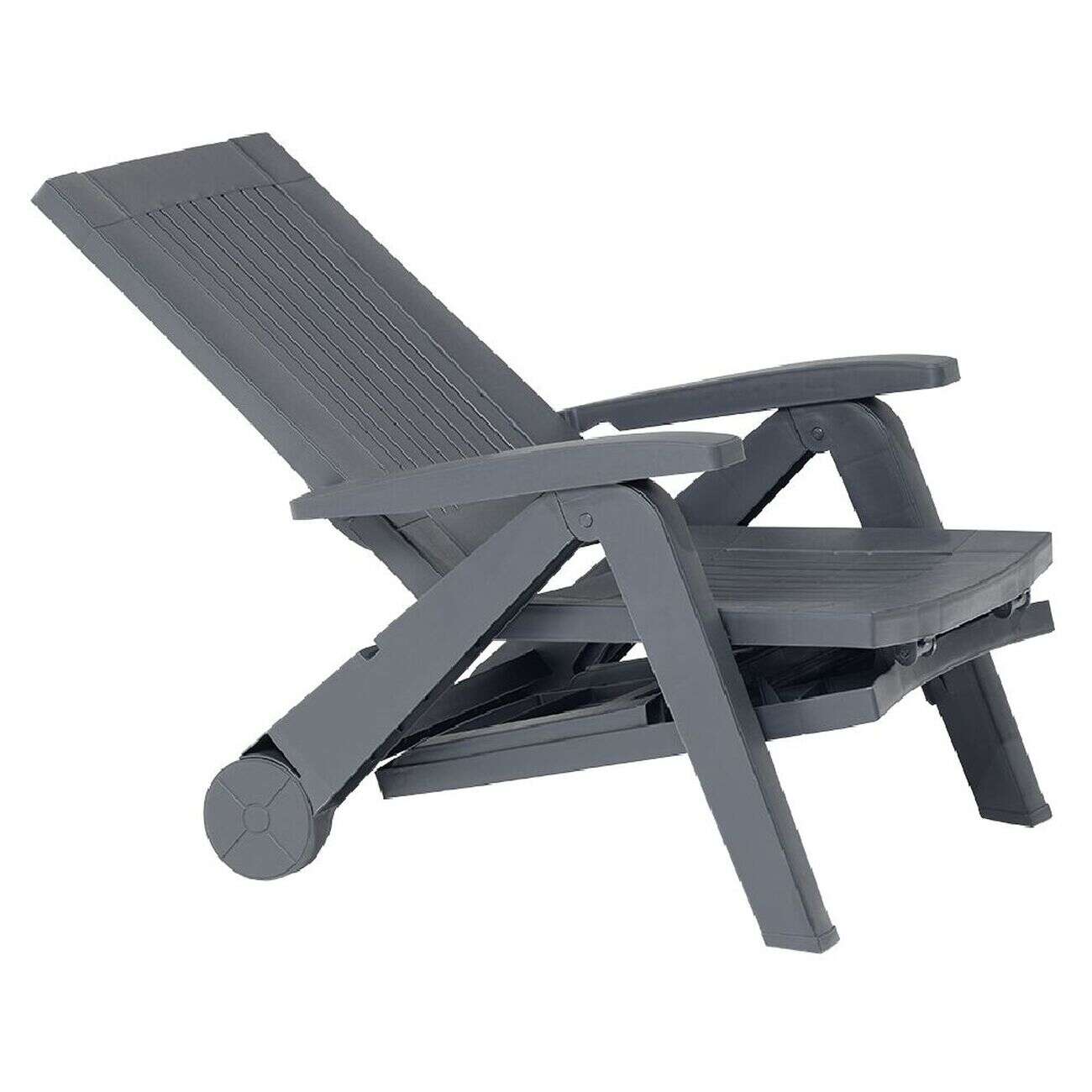 Bain de soleil Viva plastique gris 190x72xH38cm