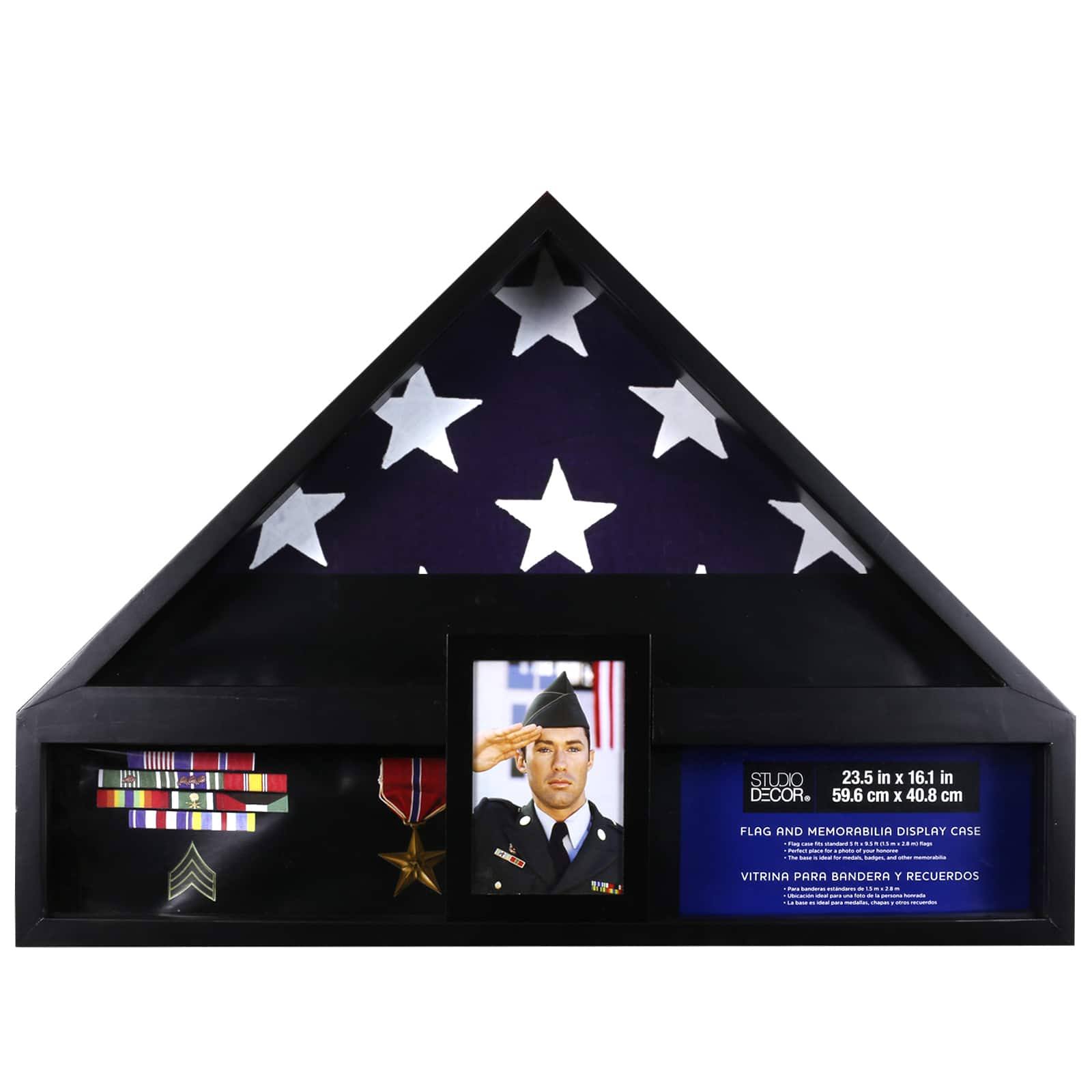 Studio Decor Deluxe Flag Case with Photo Display - Each