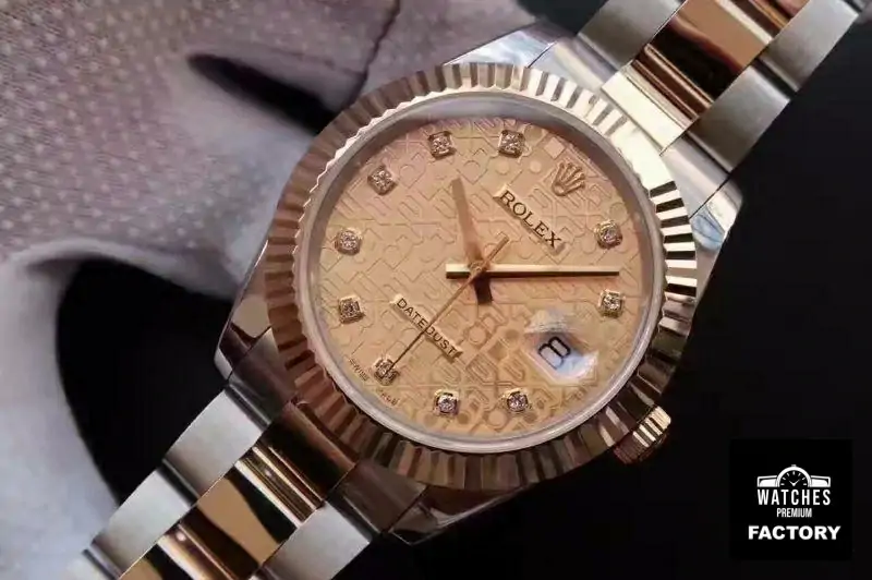 Rolex Datejust II 126333 41MM Diamond-studded Rose Gold Texture Dial