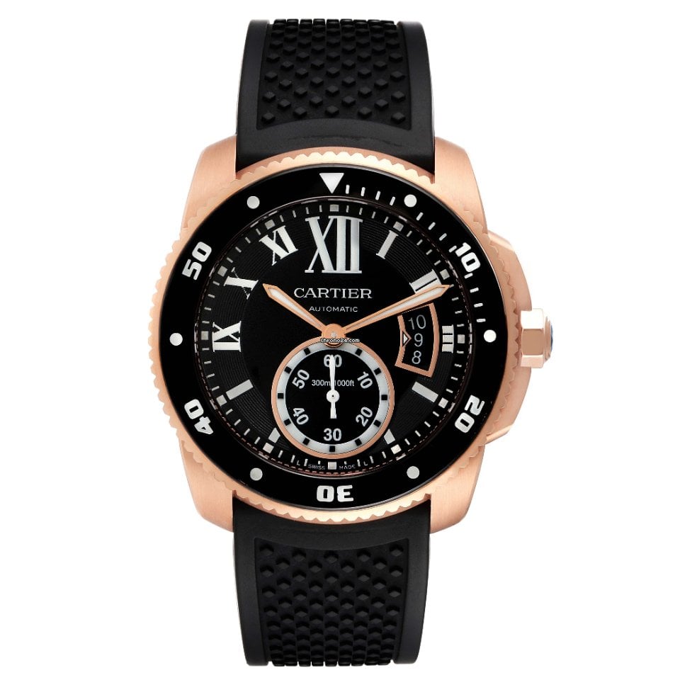 [Super Clone]Calibre Rose Gold Black 42mm