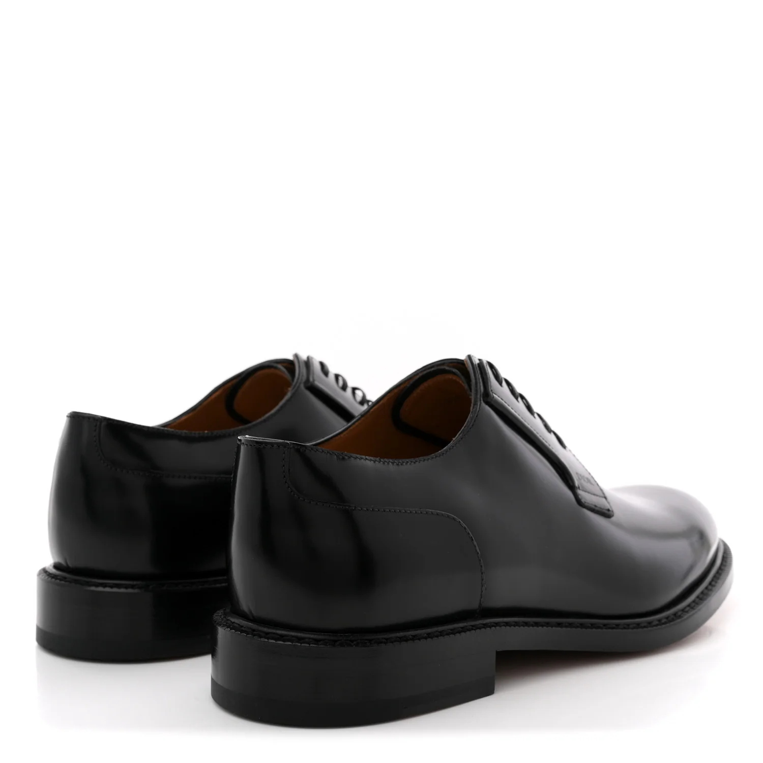 Calfskin Mens Derby Shoes 42.5 Black