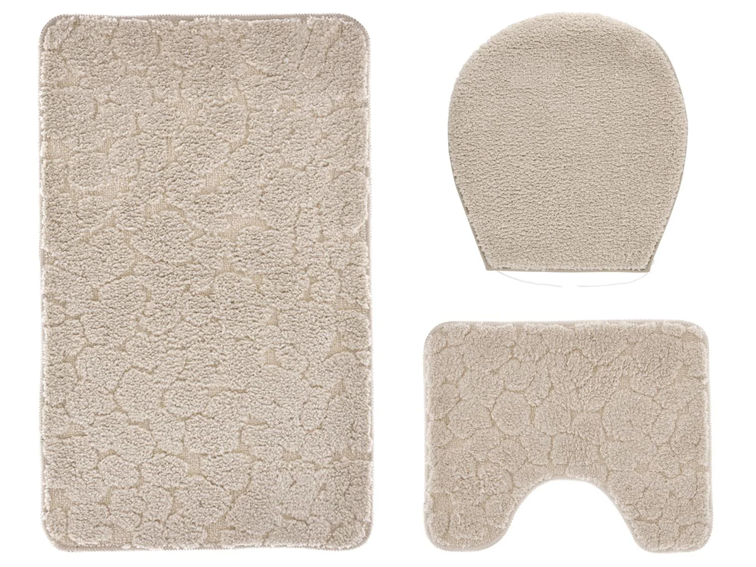 LIVARNO Set de 3 tapis de salle de bains