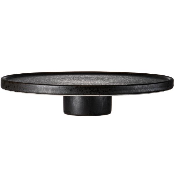 Mörke kakefat m/fot 30 cm svart