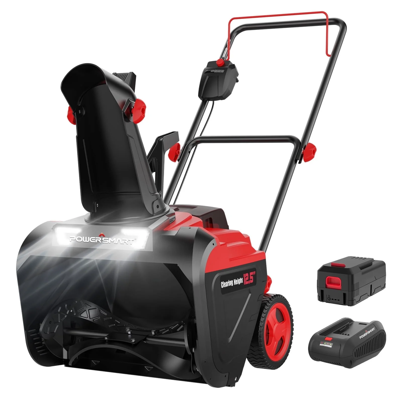 40V 21'' Single Stage Cordless Snow Blower,Battery and Charger Included,LED,HB2421A