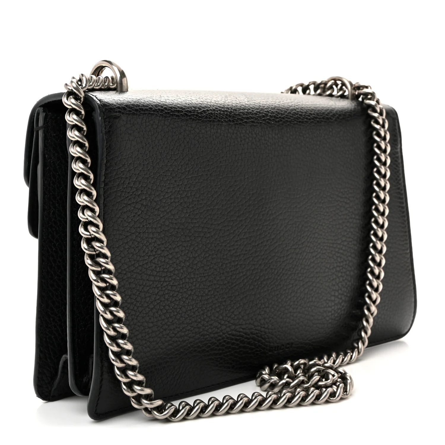 Pebbled Calfskin Small Dionysus Shoulder Bag Black