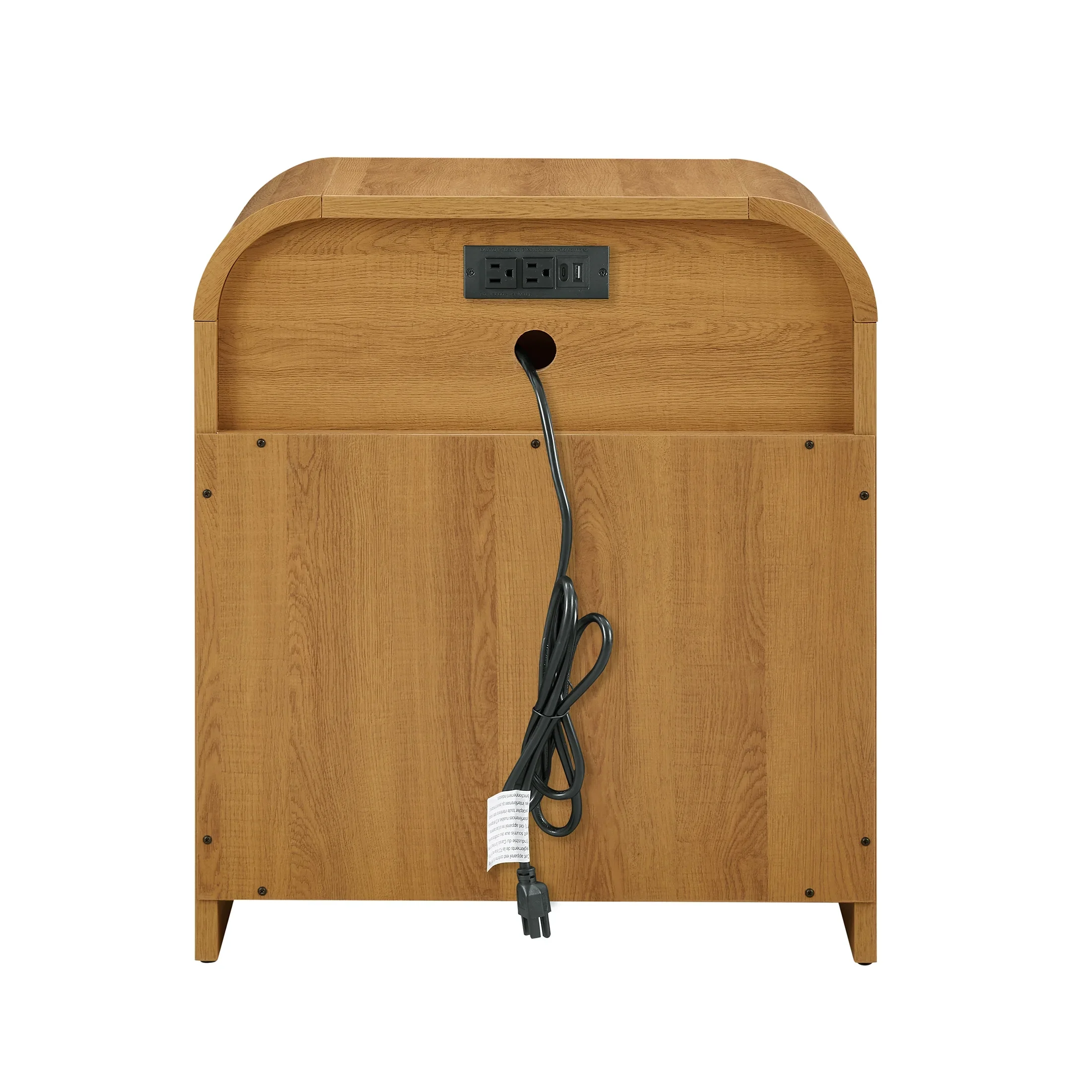 Better Homes & Gardens Juliet Nightstand with USB, Rich Black Finish