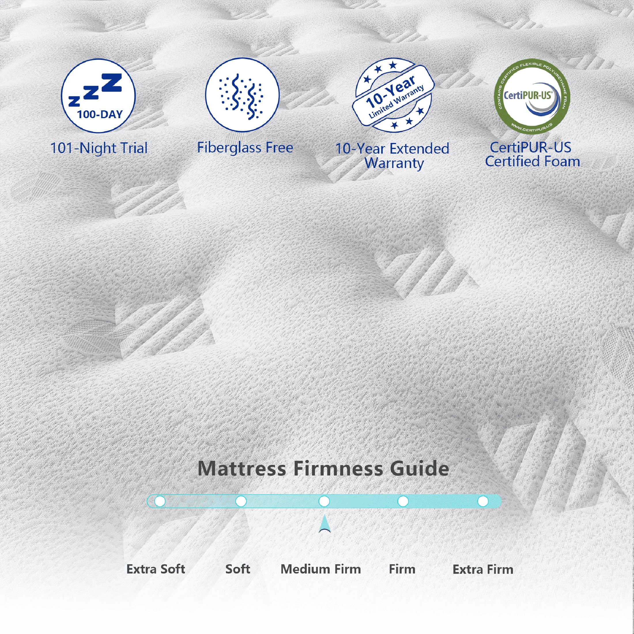 Full Mattress in a Box, 12 inch Memory Foam individual Pocket Spring Hybrid Mattress Medium Firm Support with Soft Breathable(Full/12 in) - Image 7