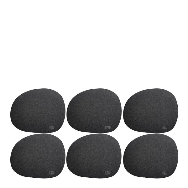 RAW Soft glassbrikke 6 stk black