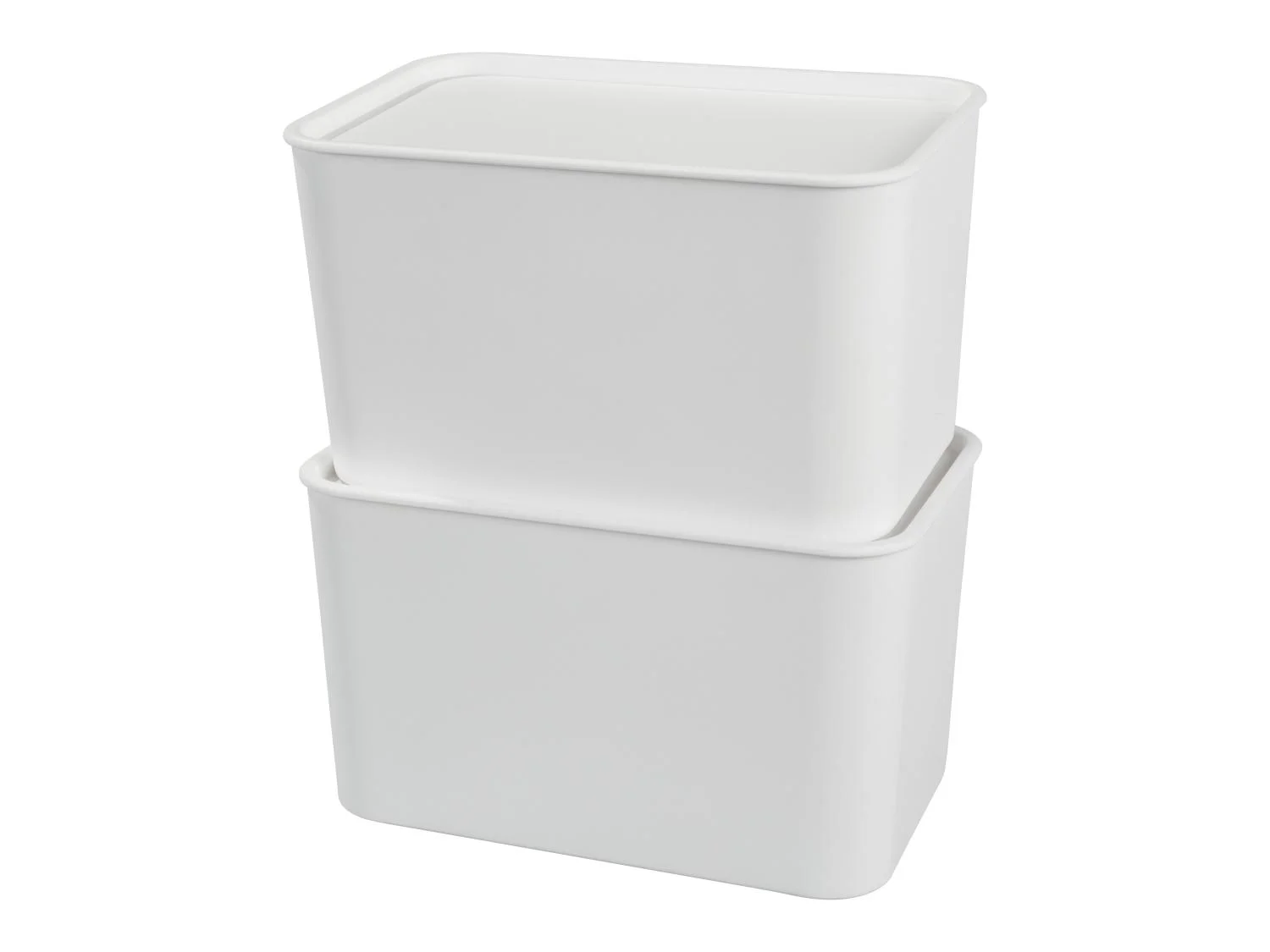 W5 Lot de 2 botes avec couvercles Premium, 5,2 l