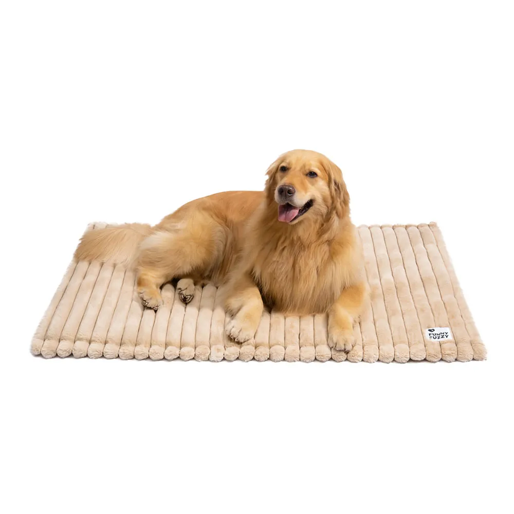 Fluffy Faux Rabbit Fur Washable Warm Pet Mat - ComfyEase