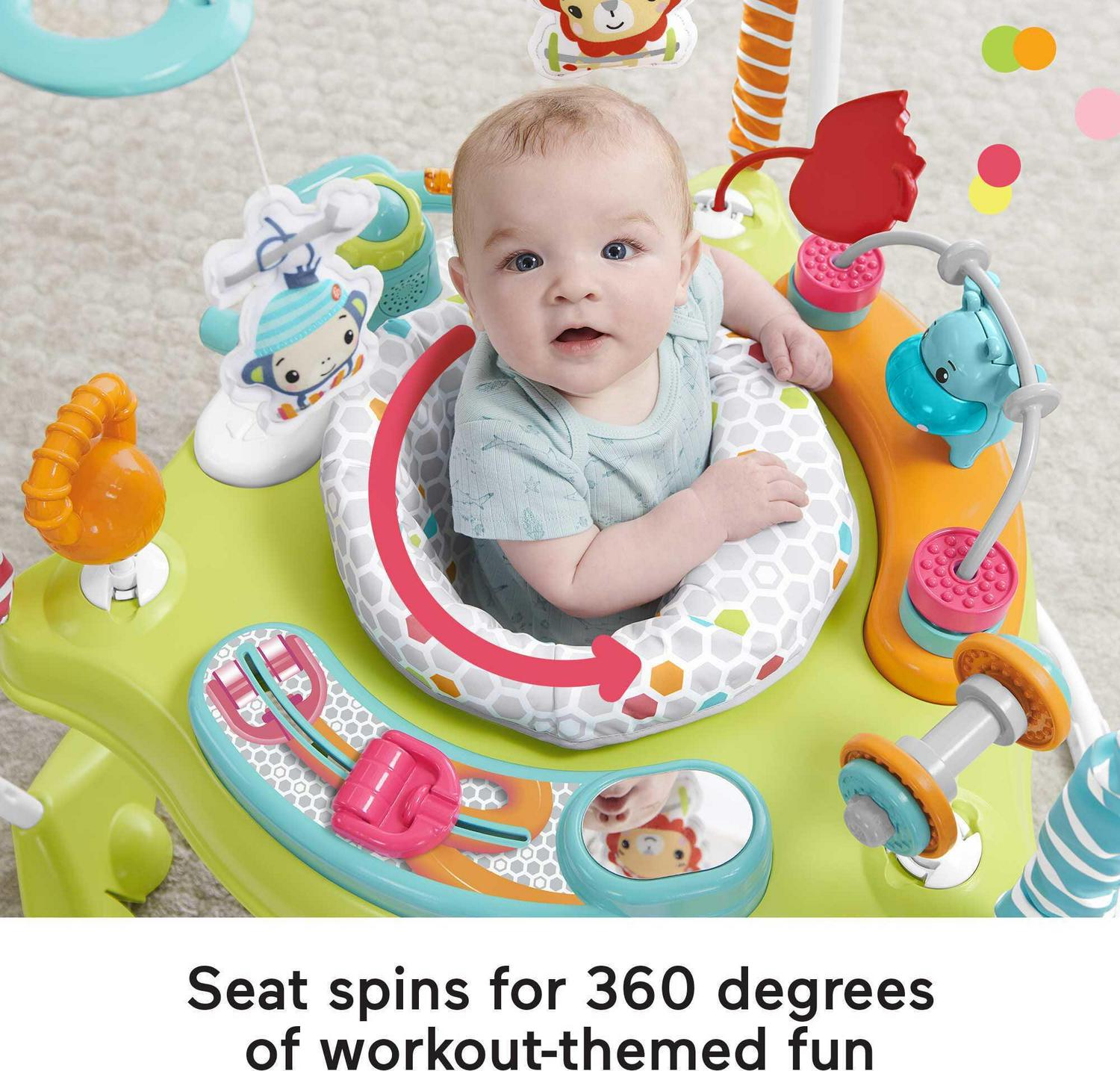 Baby Bouncer Fitness Fun Folding Jumperoo Infant Activity Center with Lights Music. Unisex - Image 3