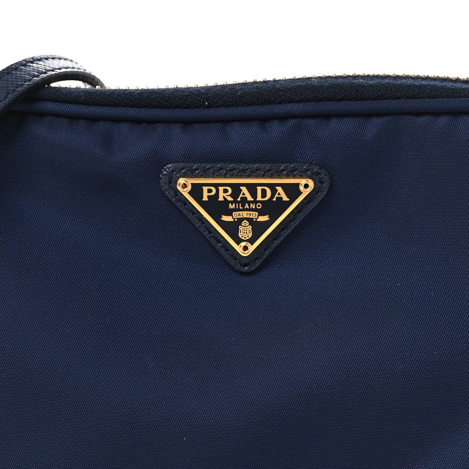 Tessuto Nylon Saffiano Mini Camera Crossbody Royal